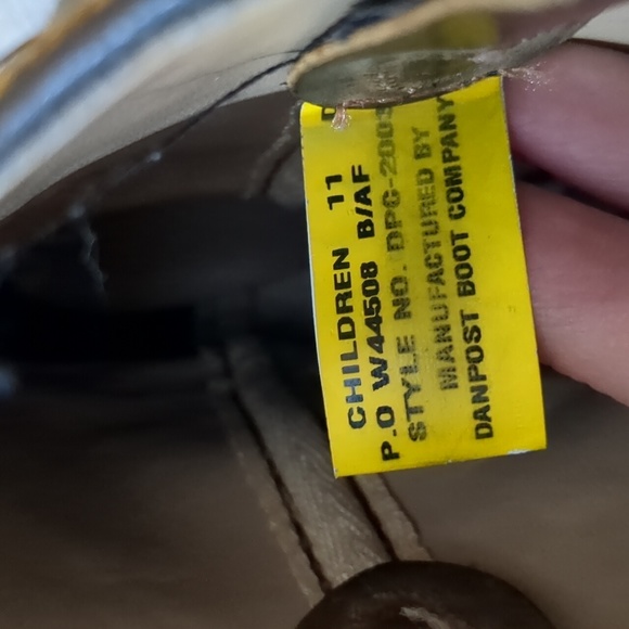 Dan Post Size 11 Child, Brown Leather Cowboy Western Boots Model DPC - 2003 - Picture 5 of 8